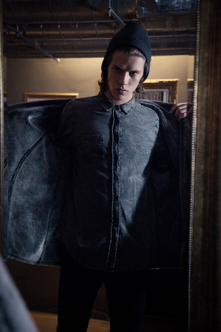 Jacket and jeans from Topman, Shirt from Diesel