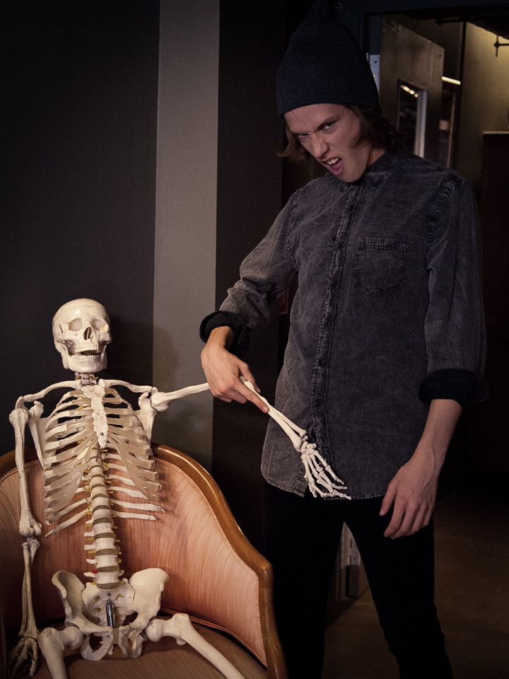 Jacket and jeans from Topman, Shirt from Diesel