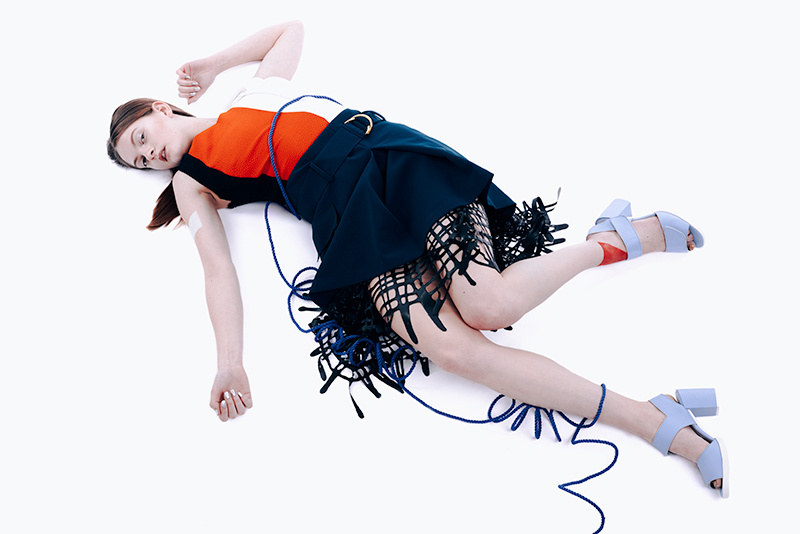 Blouse: Edeline Lee, Skirt: Self-Portrait, Skirt (worn underneath): Sasha Louise, Shoes: MIISTA.