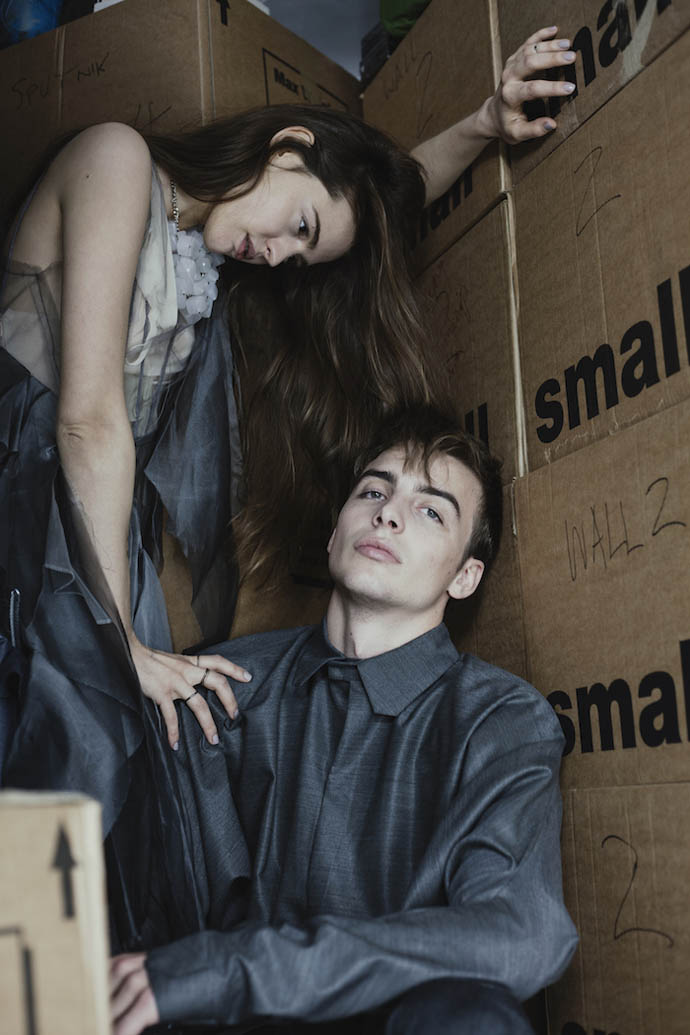 Female/ Dress: Alexander Steele, Necklace:H&M, Rings: Anna. M. objects Male/ Shirt: Matorosari 