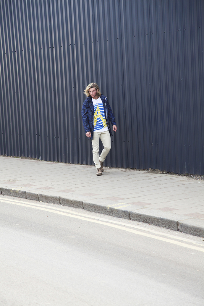 Ben Wears: Jacket: Parka Tee & Trousers: Scotch & Soda Shoes: Palladium 