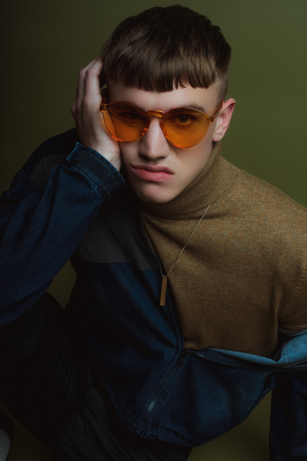 Jacket by Manatash Turtle Neck by Calvin Klein Pants by Wood Wood Pendant by The Sum Vintage sunglasses Shoes by Dr. Marten's