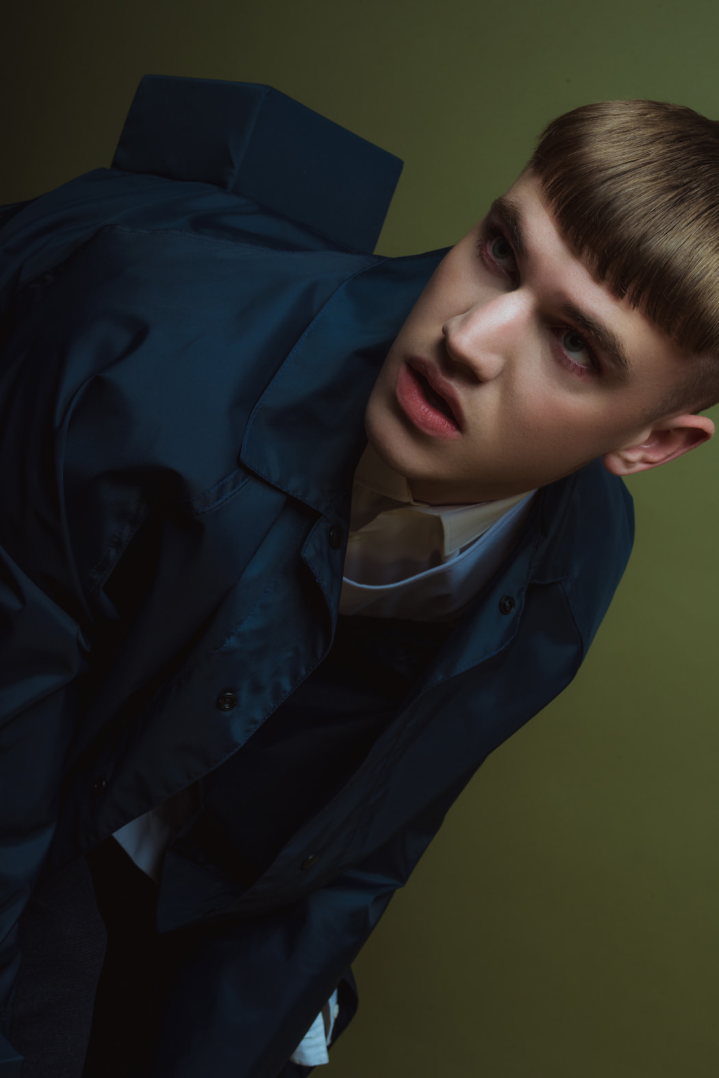 Trench Coat by Collect Call Oxford Shirts by Acne Studios Tank Top by Machus Pants by Raf Simons  Shoes by Adidas