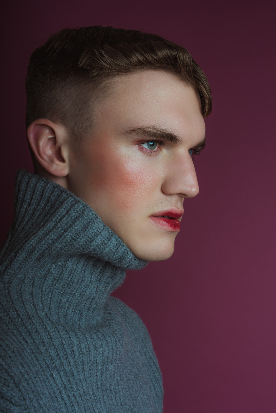 Turtleneck by Acne Studios Pants by The Kooples Pendant by The Sum Suspenders Models Own 